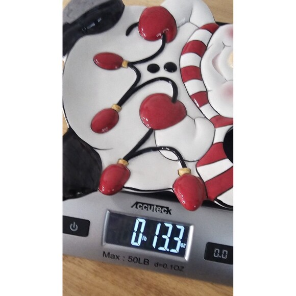 Fitz & Floyd Classics Hand Crafted Cheers Snowman Platter 10x8" - Picture 10 of 10